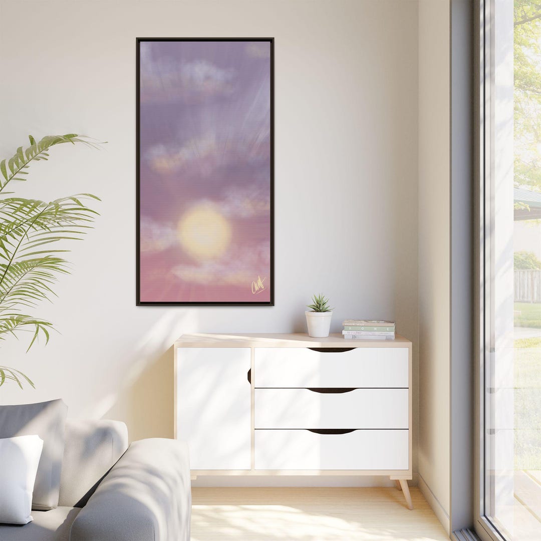 Pastel Sunset Sky Matte Canvas Framed | Wall Art - Etsy