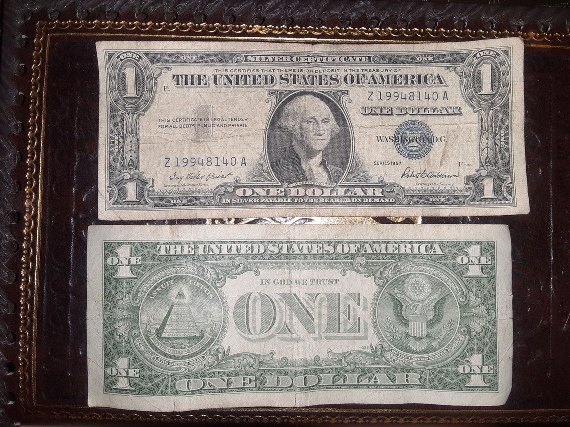 Very Rare 1957 B Dollar Bill Blue Seal Etsy