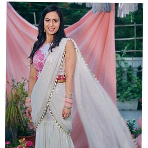 Fusion wear saree on sale