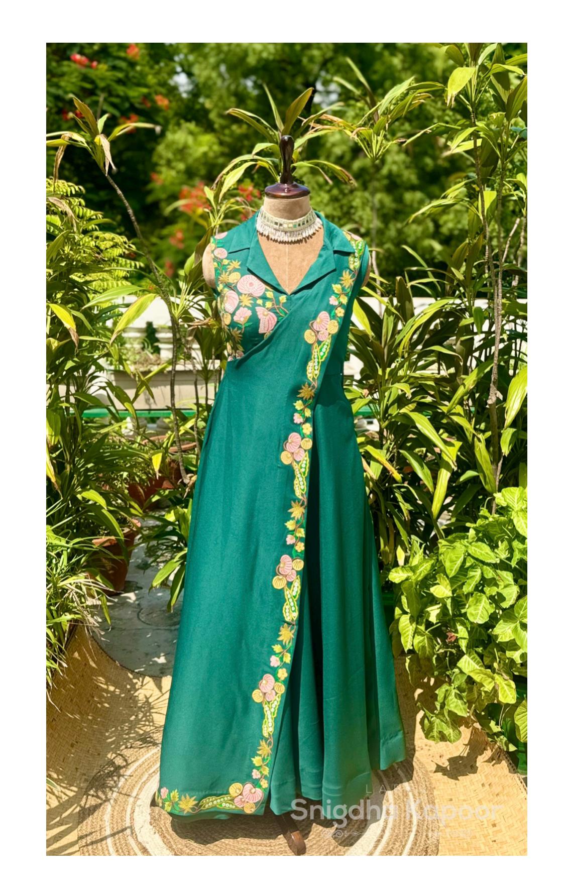 Emerald Green Anarkali - Etsy Emerald Green Anarkali - Etsy