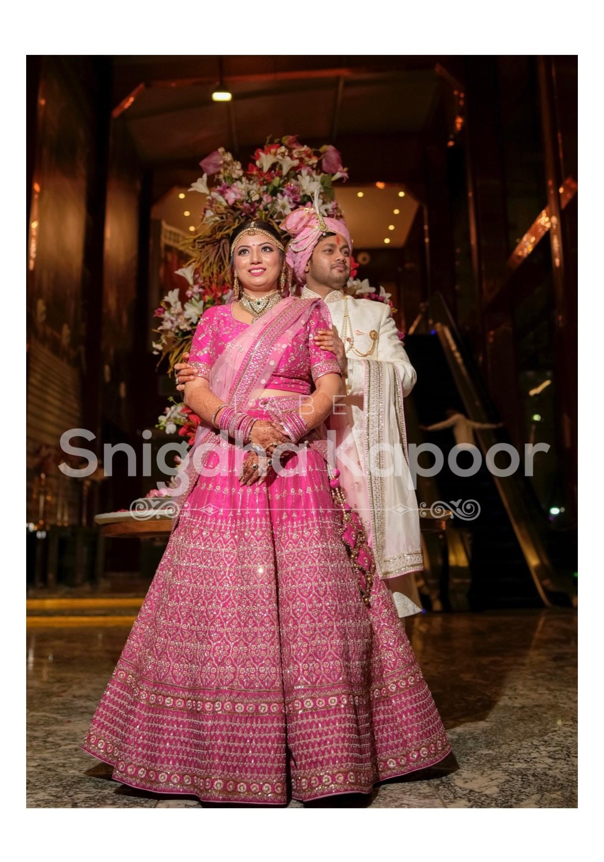 Bridal Megenta Pink Hand Embroidered Indian Wedding Lehenga - Etsy Australia