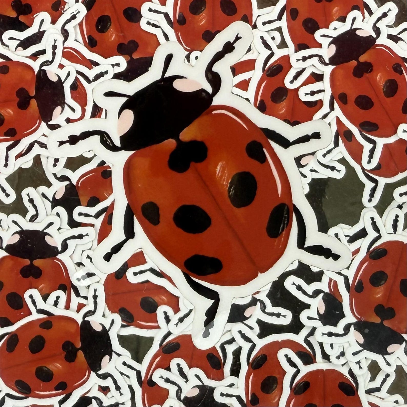 Litterbug Stickers Ladybug Sticker Vinyl Decal - Etsy