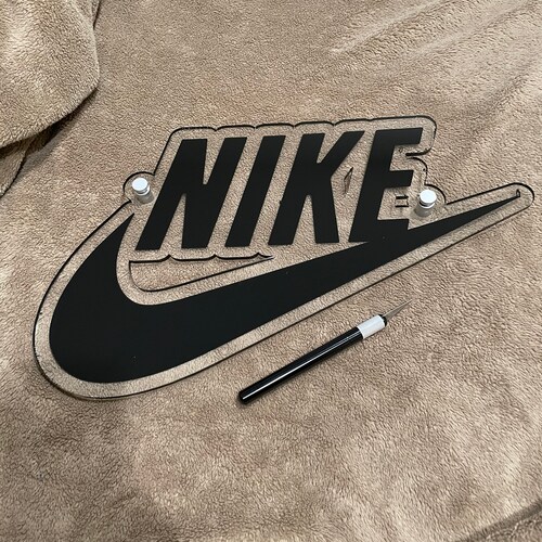 nike sign black