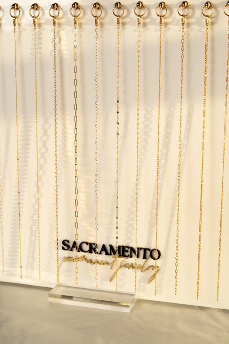 Permanent Jewelry Bracelet and Chain Display, Vendor Event, Table Sign ...