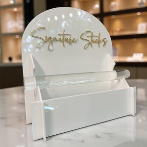 Acrylic Bracelet Holder Stand | Modern Jewelry Display for Boutique or Craft Show | Permanent Jewelry Organizer | Optional Logo