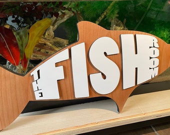 Panneau The Fish Room - Aquarium de poissons - Support mural pour amateurs de poissons - Support pour aquarium