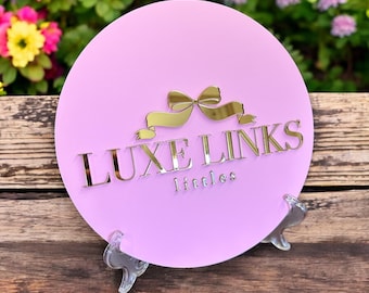 Custom Acrylic Logo Sign for Small Business Storefronts and Vendor Booths