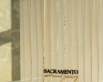Permanent Jewelry Bracelet and Chain Display, Vendor Event, Table Sign, Boutique Display, 12 Hooks