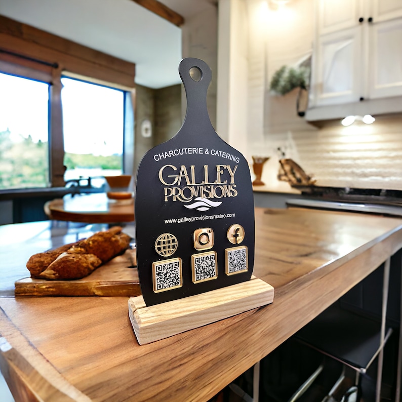 Custom Code Catering Custom QR Code Sign Charcuterie Board Three QR Codes, Marketing Sign ...