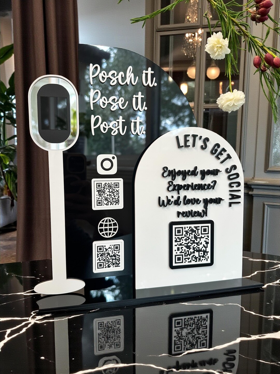Double Arch Three QR Code Display for Events & Weddings - Etsy