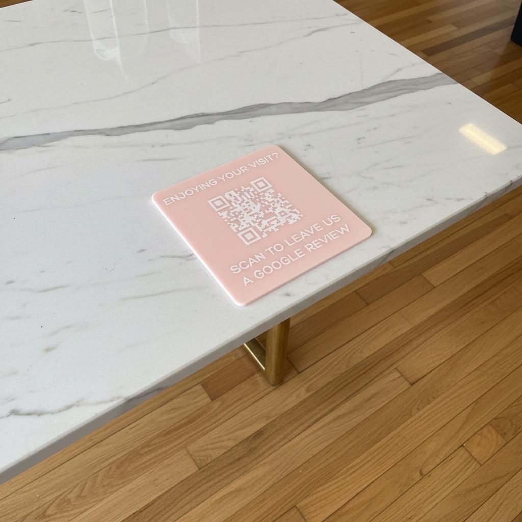 QR Code Table Sign 4” | Adhesive Social Media or Payment QR - Etsy