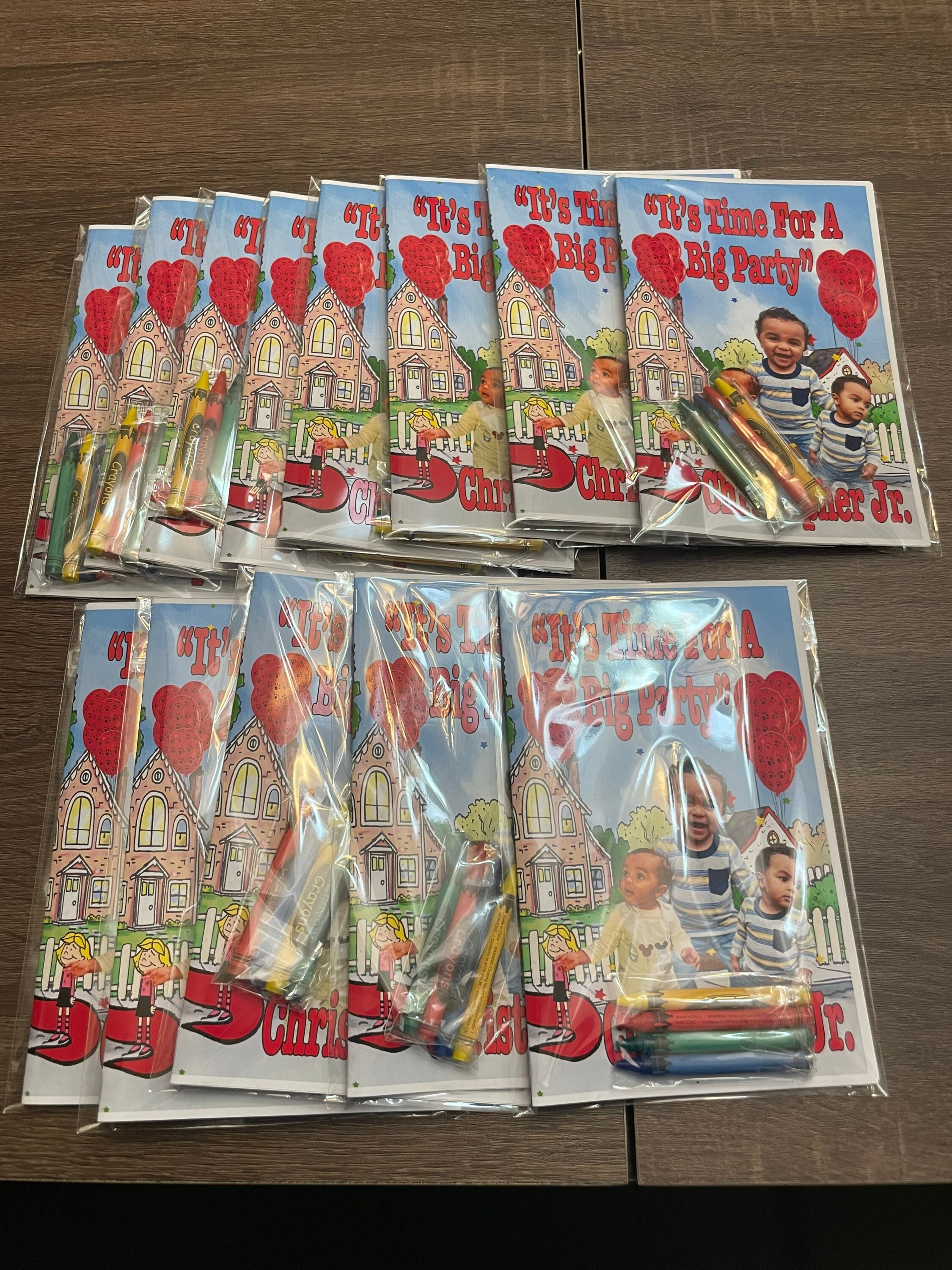 Custom Birthday Party Coloring Books Etsy