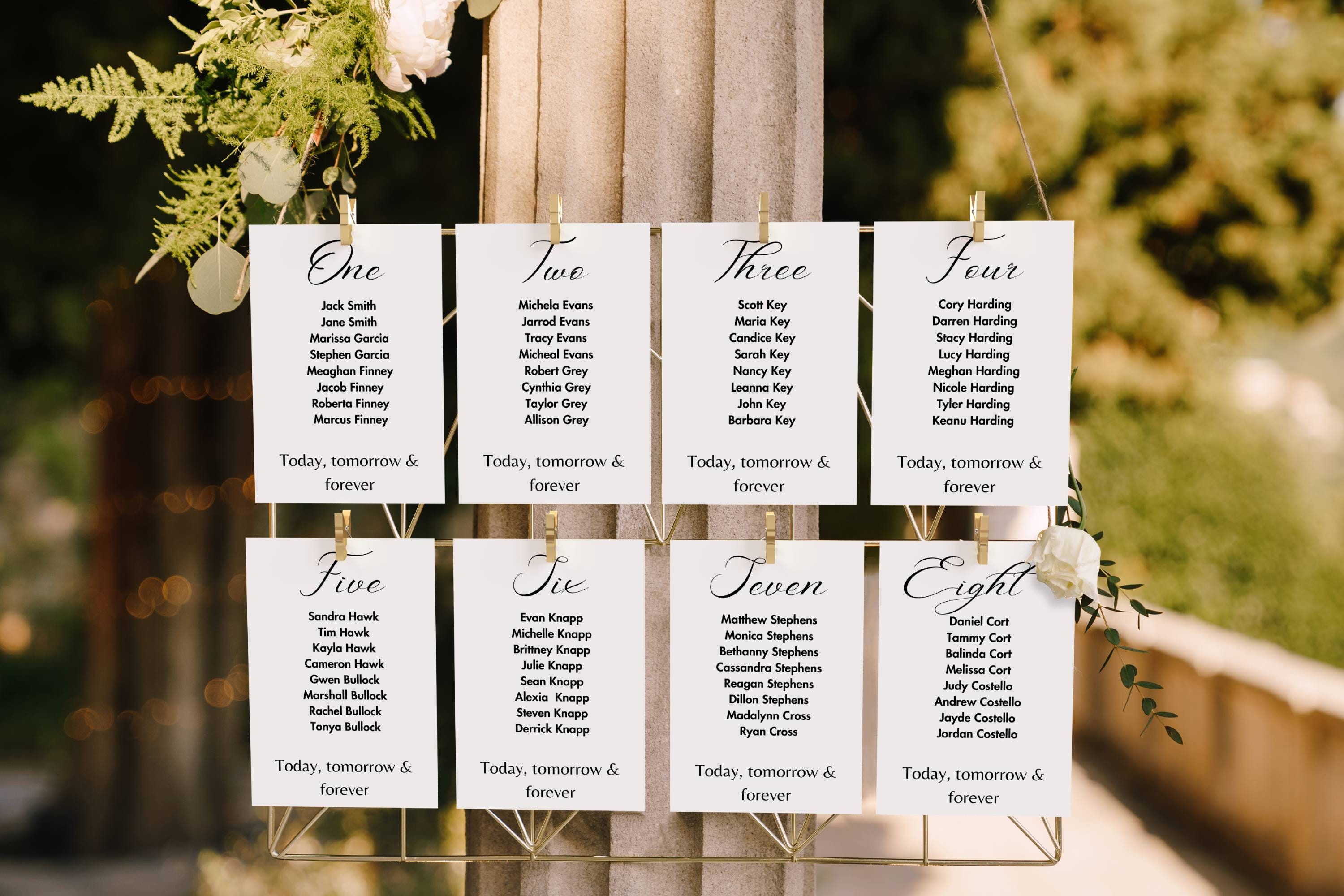 Editable Wedding Seating Chart Card Template, Minimalist Wedding ...