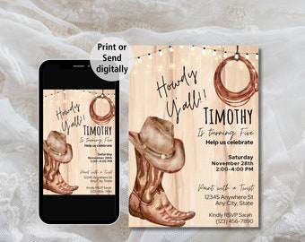 rustic birthday invit Country Birthdayinvitation cowboy birthdayinvite downloadable birthday invites western birthday invitation template