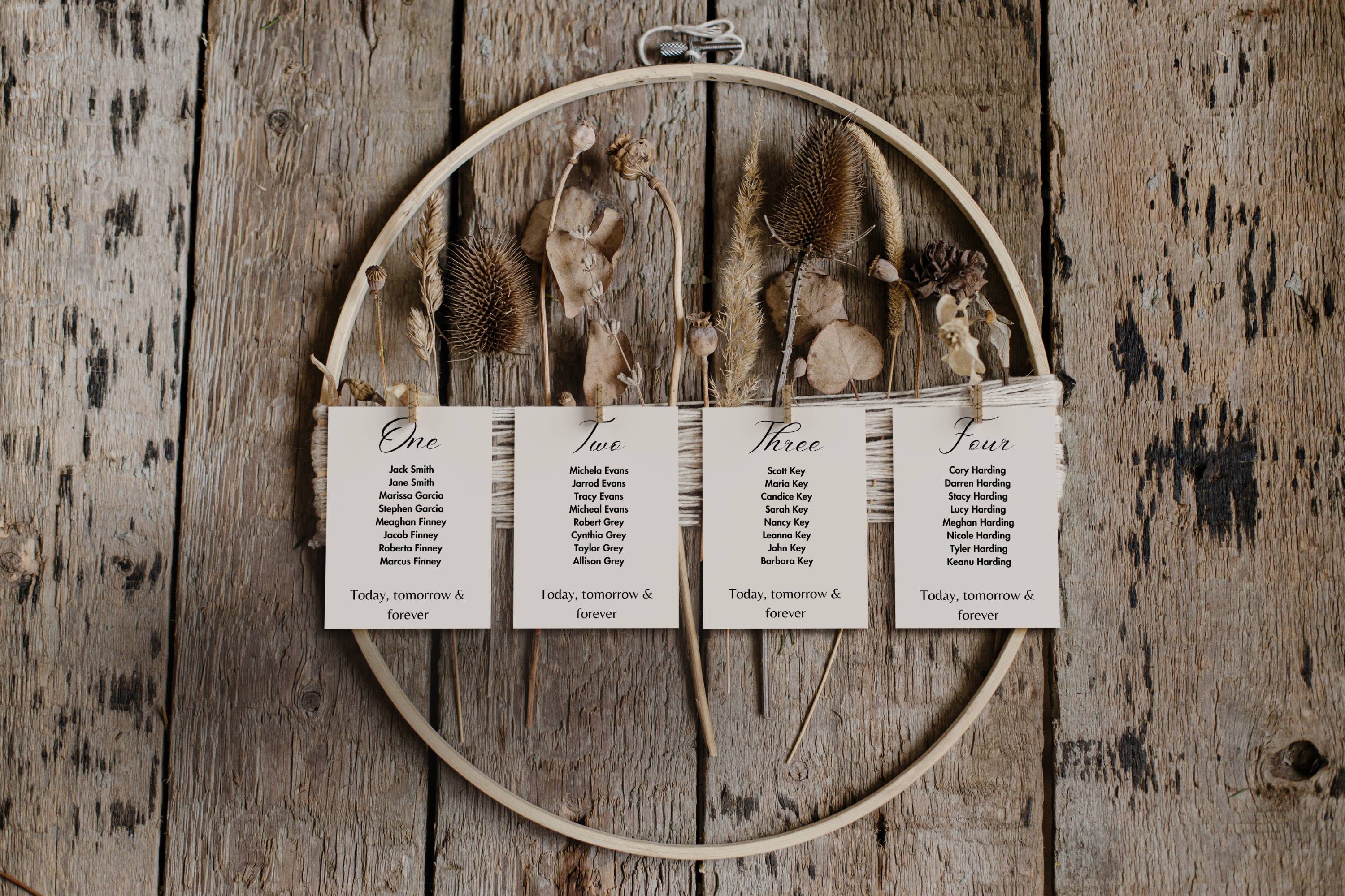 Editable Wedding Seating Chart Card Template, Minimalist Wedding ...