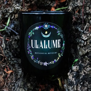 Ghoul Haunted Woodland Violet Sandalwood Scent Pure Coconut & Soy Essential Oil Infused Candle Poe Dark Academia