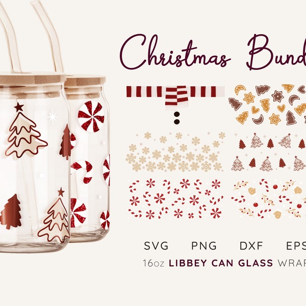 Christmas Beer Can Glass Svg Wrap Bundle LIBBEY GLASS SVG 16oz Glass Can Wrap Svg Png Retro Glass Beer Can Svg Wrap Beer Can Glass Wrap Svg