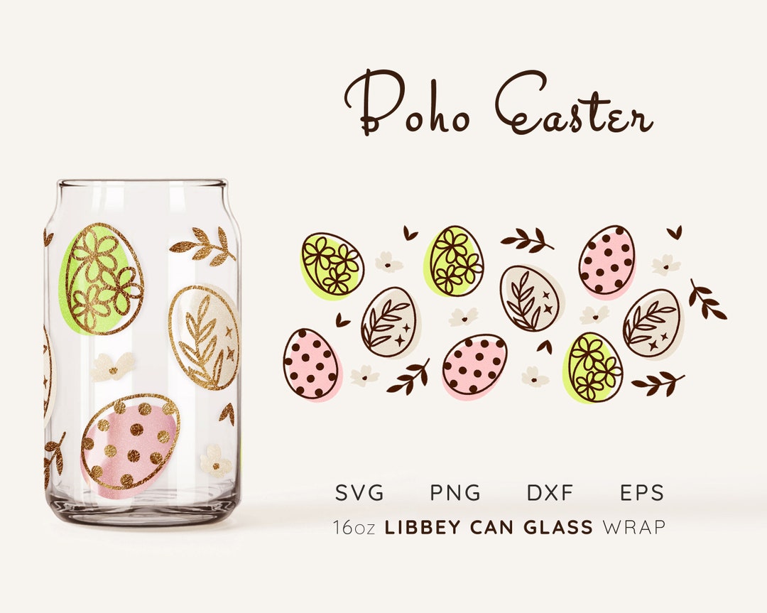 Easter 16 Oz LIBBEY GLASS SVG 16oz Beer Can Glass Svg Libby Glass Can ...
