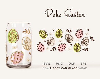 Osterei 16oz Libbey Glasdose Wrap SVG (Digital Download)