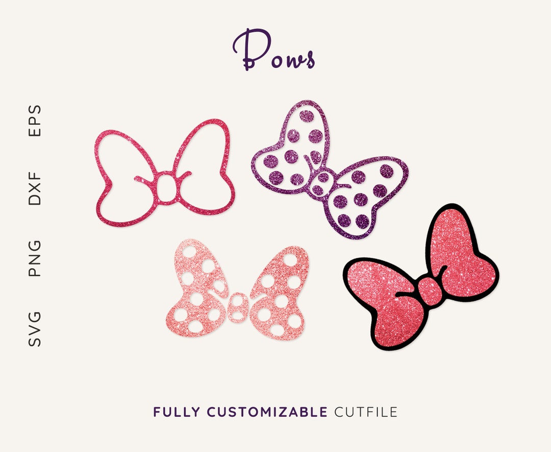 Bow Svg, Cute Hair Bow Svg, Bow Svg Bundle, Baby Girl Birthday Svg ...