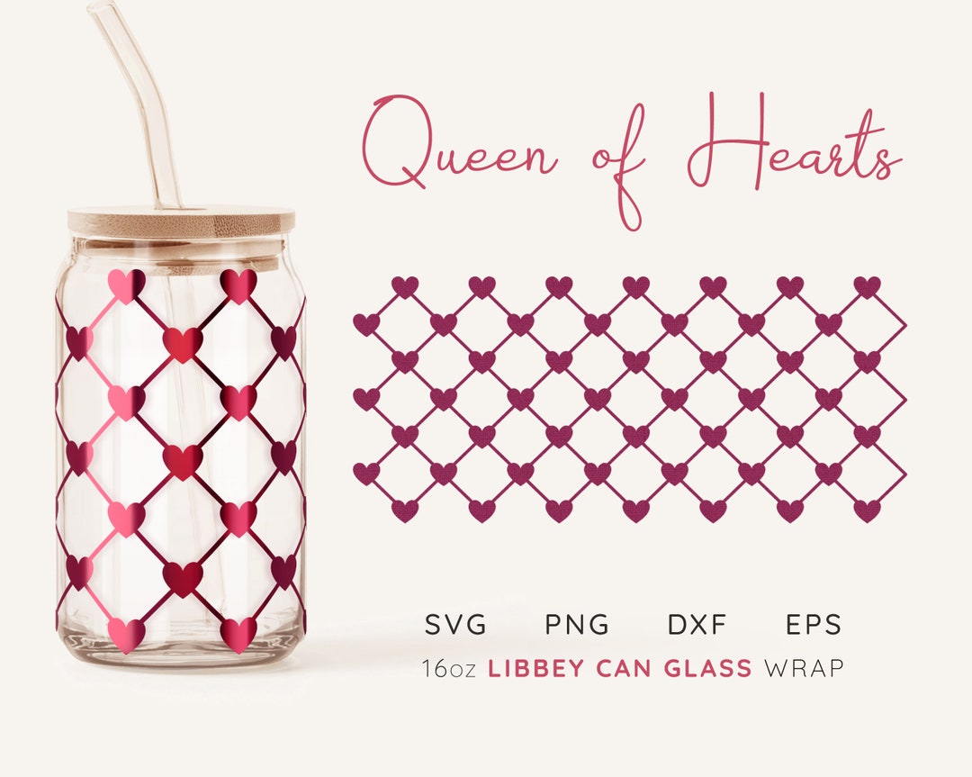 Beer Can Glass Svg Hearts LIBBEY GLASS SVG Libbey Glass Wrap Svg ...