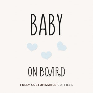 Heart Baby on Board Svg | Baby Boy on Board Decal | Car Decal Svg | Baby On Board Sign Svg Png Dxf Eps | Pregnancy Announcement