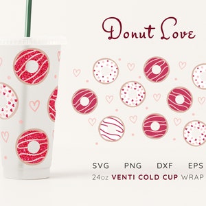 Cute Venti COLD CUP SVG No Hole Cup Wrap Svg 24 oz Cold Cup Wrap Svg No Hole Cup Svg Design No Hole Full Wrap Svg No Hole Starbucks Cup Svg