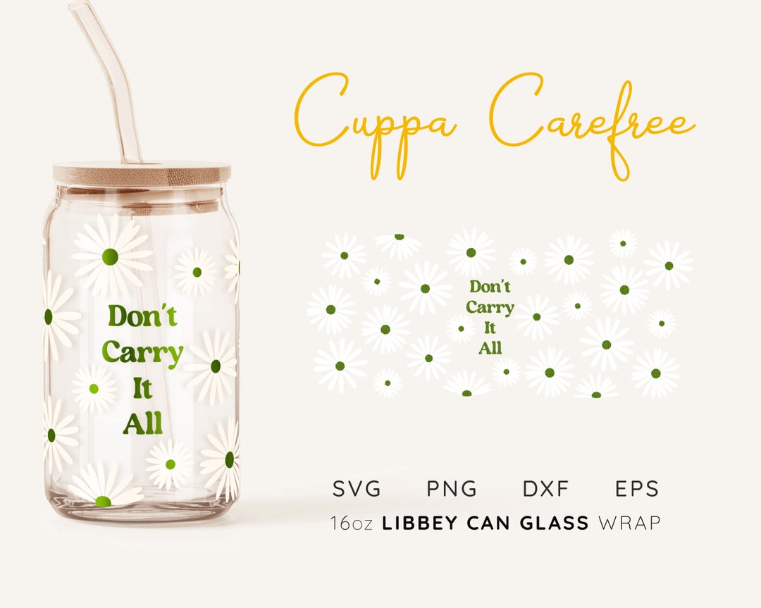 Daisy LIBBEY GLASS SVG Beer Can Glass Svg Libbey Glass Wrap Svg 16oz ...