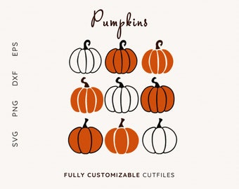 Pumpkin SVG Clipart: Fall Autumn Cut Files (Commercial Use)