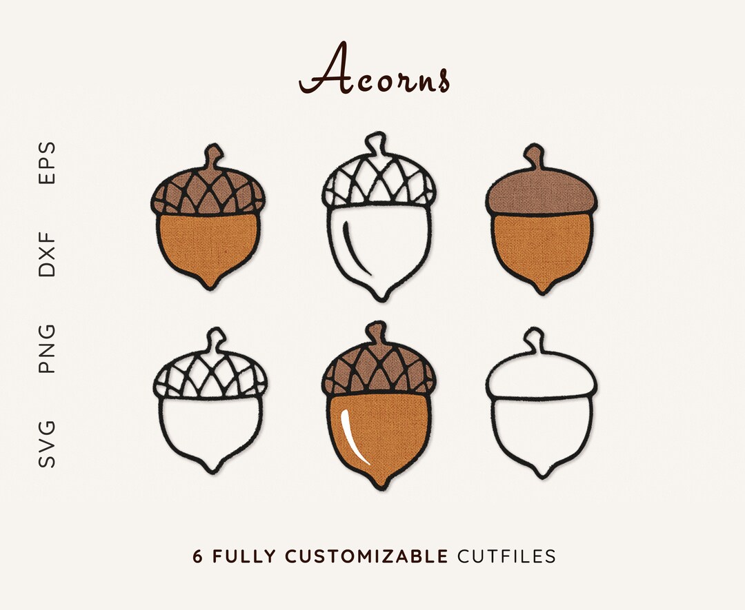 Acorn SVG Acorn PNG Eps Dxf Acorn Clipart Fall Svg Autumn Svg Acorn Svg