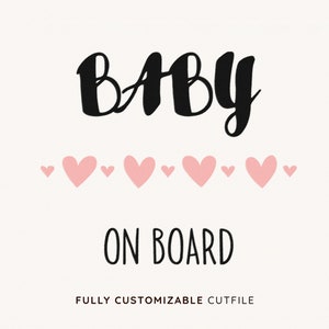 Baby on Board Svg | Baby on Board Decal | Car Decal Svg | Baby On Board Sign Svg Png Dxf Eps | Baby Announcement Svg, Pregnancy Announcement