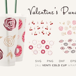 COLD CUP SVG No Hole Valentine Svg for Cup Svg Designs No Hole Cold Cup Svg Starbucks Full Wrap Svg No Hole 24oz Cold Cup Wrap Svg No Hole