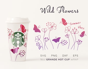 Starbucks Full Wrap svg Botanical Line Drawing SVG Starbucks svg Bloom Where You Are SVG Botanical Florals SVG