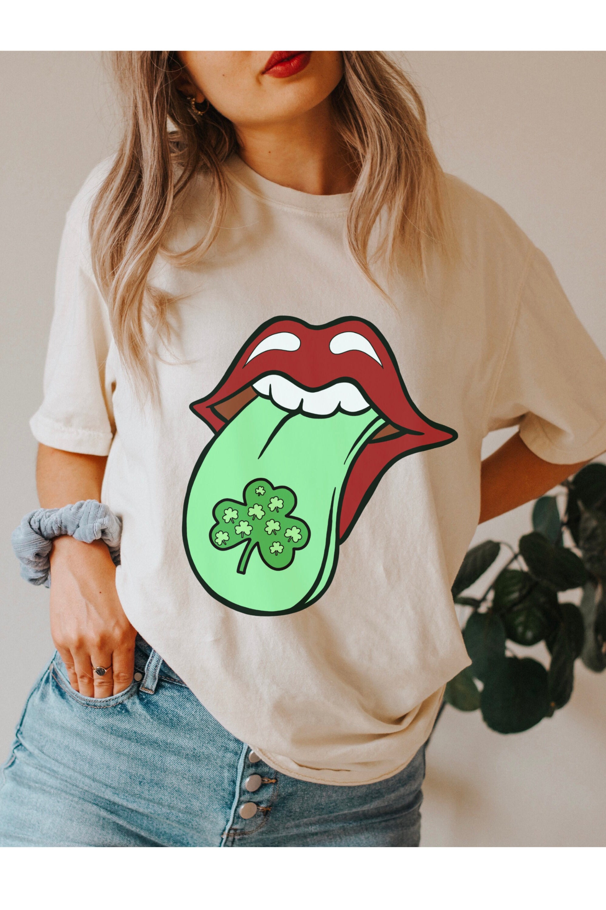 Rolling Stones Clover Tongue PNG (Instant Download) Etsy