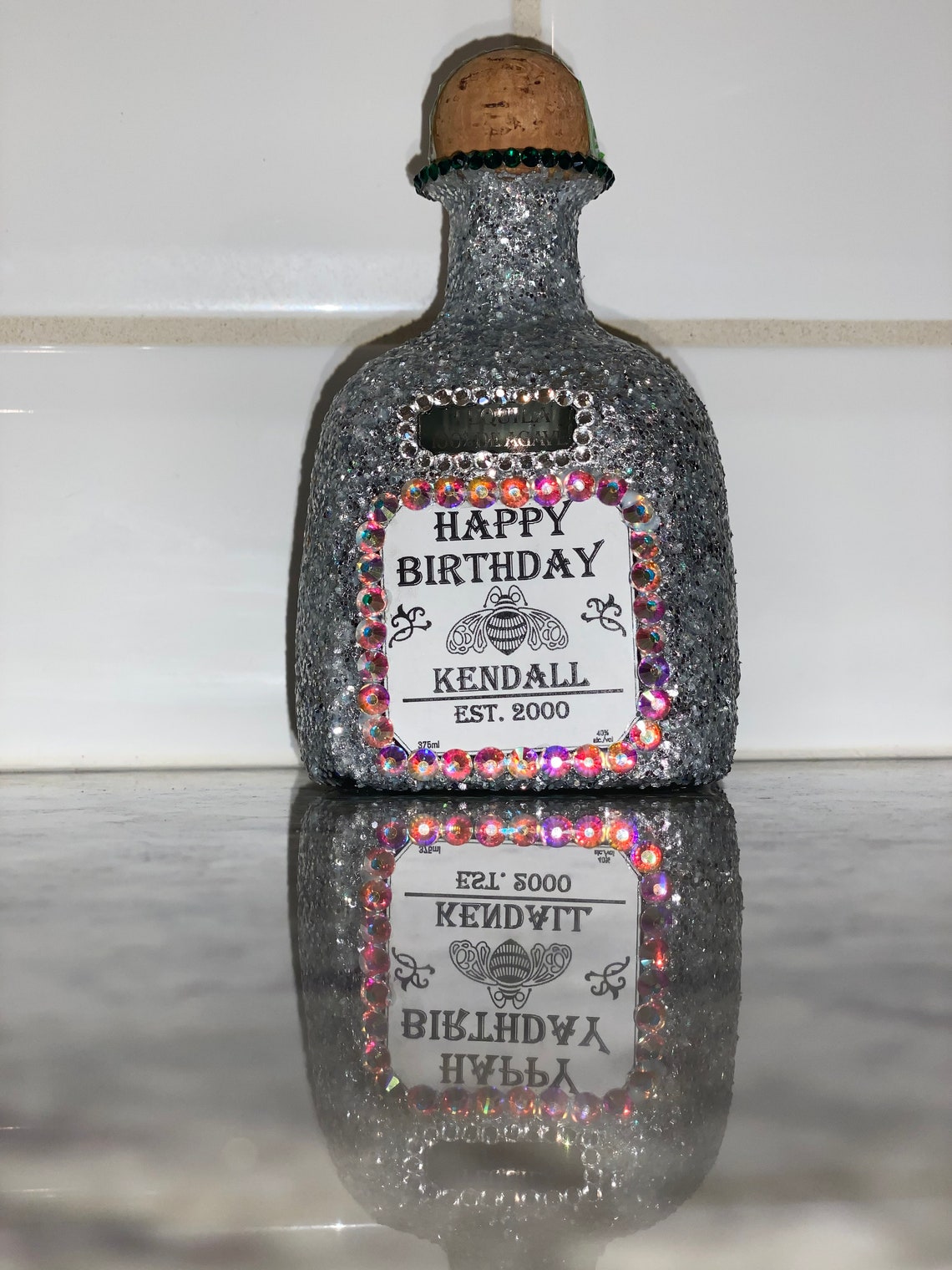 Petites bouteilles dalcool à paillettes Etsy