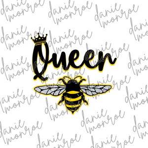 Queen Bee Sublimation Design - 300 DPI PNG, Digital Download, Bee Lover Art
