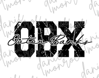 Outer Banks OBX Script Sublimation Design - Digital Download for T-Shirts, Hoodies, Tumblers, and More