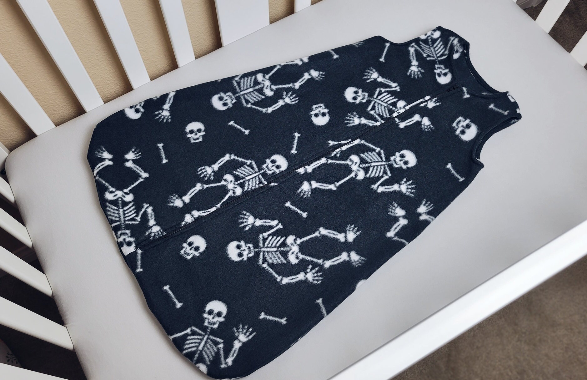 Baby HALLOWEEN Spooky Skeleton Fleece Zipper Sleepsack Etsy