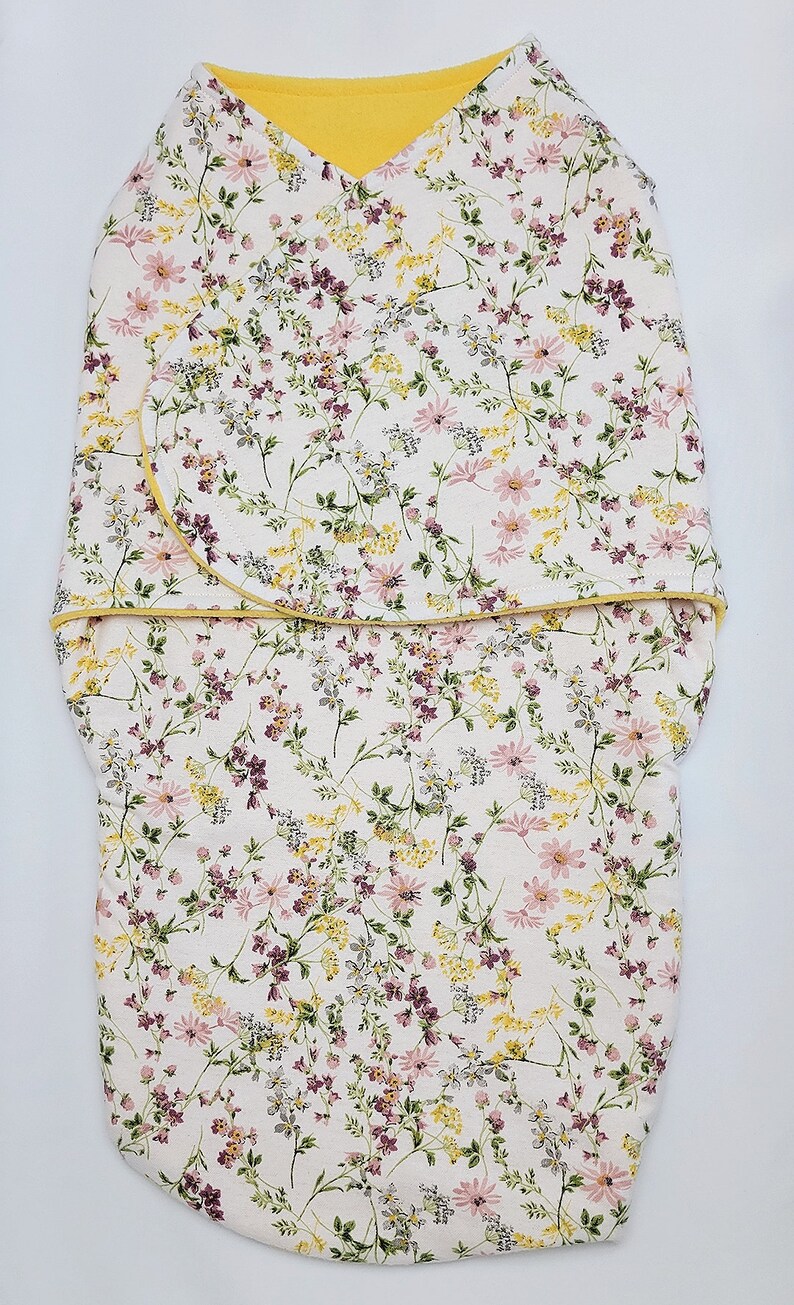 Ditsy Floral Cottagecore Flannel Fleece Velcro Swaddle Size Etsy