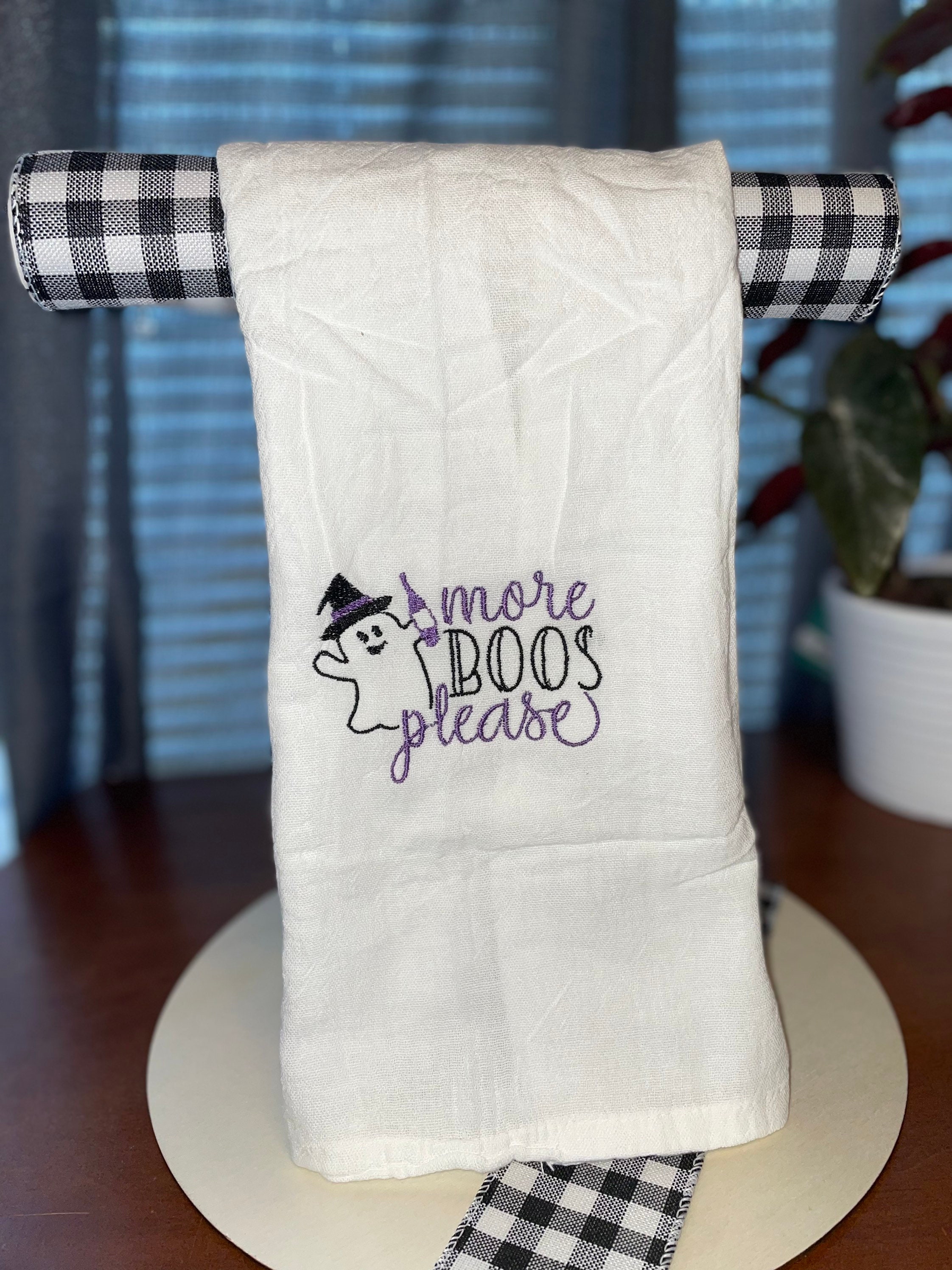Mehr Boos Bitte bestickt Mehlsack Küchentuch Geist | Etsy
