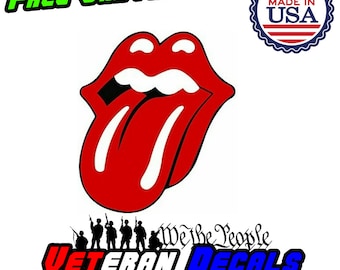 Rolling Stone Rock Band Music White Sticker Decal Car Window Wall Macbook Notebook Laptop Sticker Decal