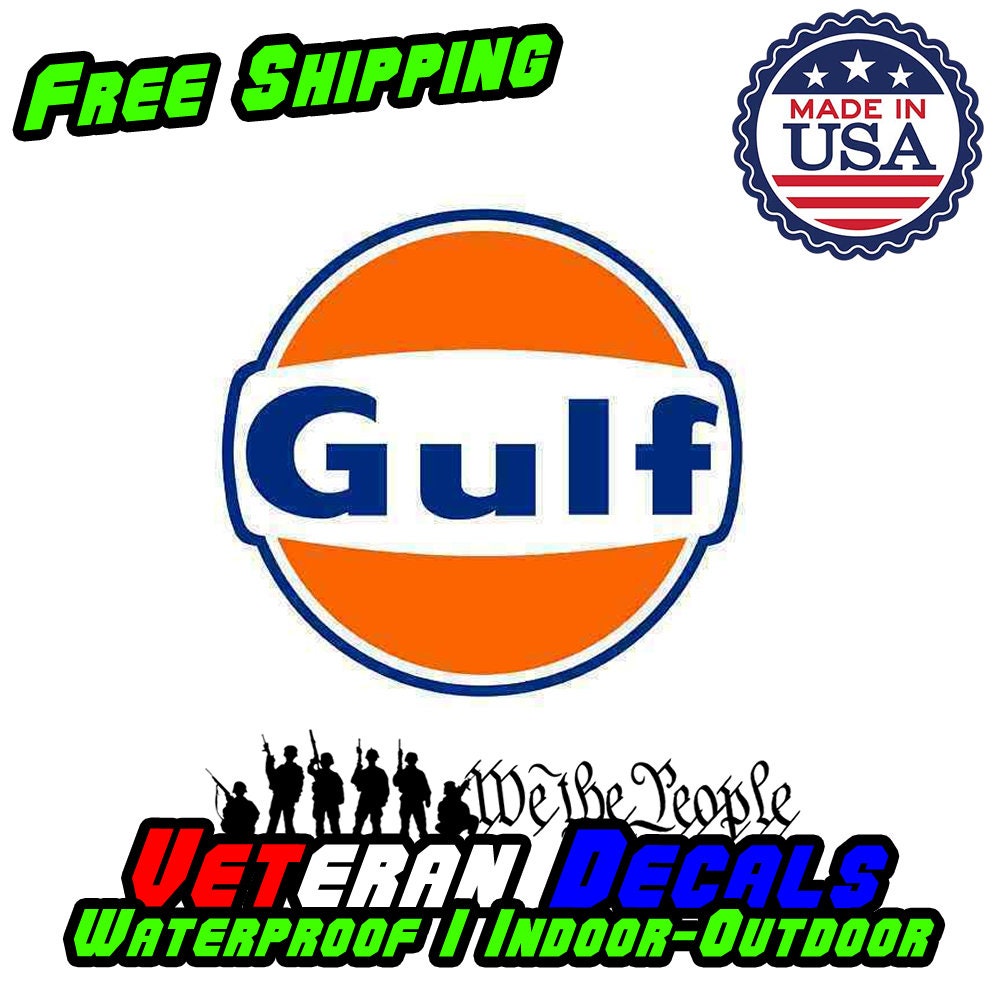 Gulf Oil Logo Vinyl 3m USA Made Decal Sticker Window Truck - Etsy Finland gulf-oil-logo-vinyl-3m-usa-made-decal-sticker-window-truck-etsy-finland