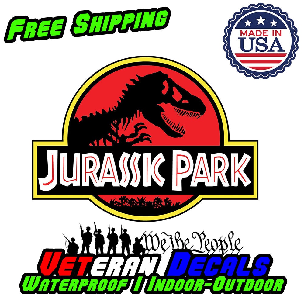 Choose From Drop Down Various Small Jurassic Park Stickers 