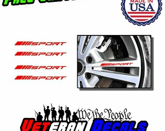 4Pcs Creative Racing SPORT Car Rims Wheel Vinyl Waterproof Graphic Decal Sticker