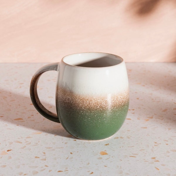 Dip Glazed Green Ombré small coloured Mug by sass and belle, coffee mug, green, ombré, small mugs, small, coffee cup, gift,stocking filler