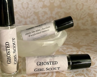 GHOSTED GIRL SCOUT Roll On Perfume, 10ml, Thin Mint Cookies, Peppermint, Chocolate, Spiced Vanilla, Gourmand Perfume