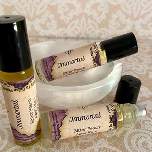 IMMORTAL Roll On Perfume Oil - 10 ml, Peche de Vigne, Amber Musk, Patchouli, Vanilla Bean, Blood Orange image 2