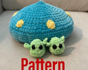 UFO with Hidden Alien Babies Crochet Pattern