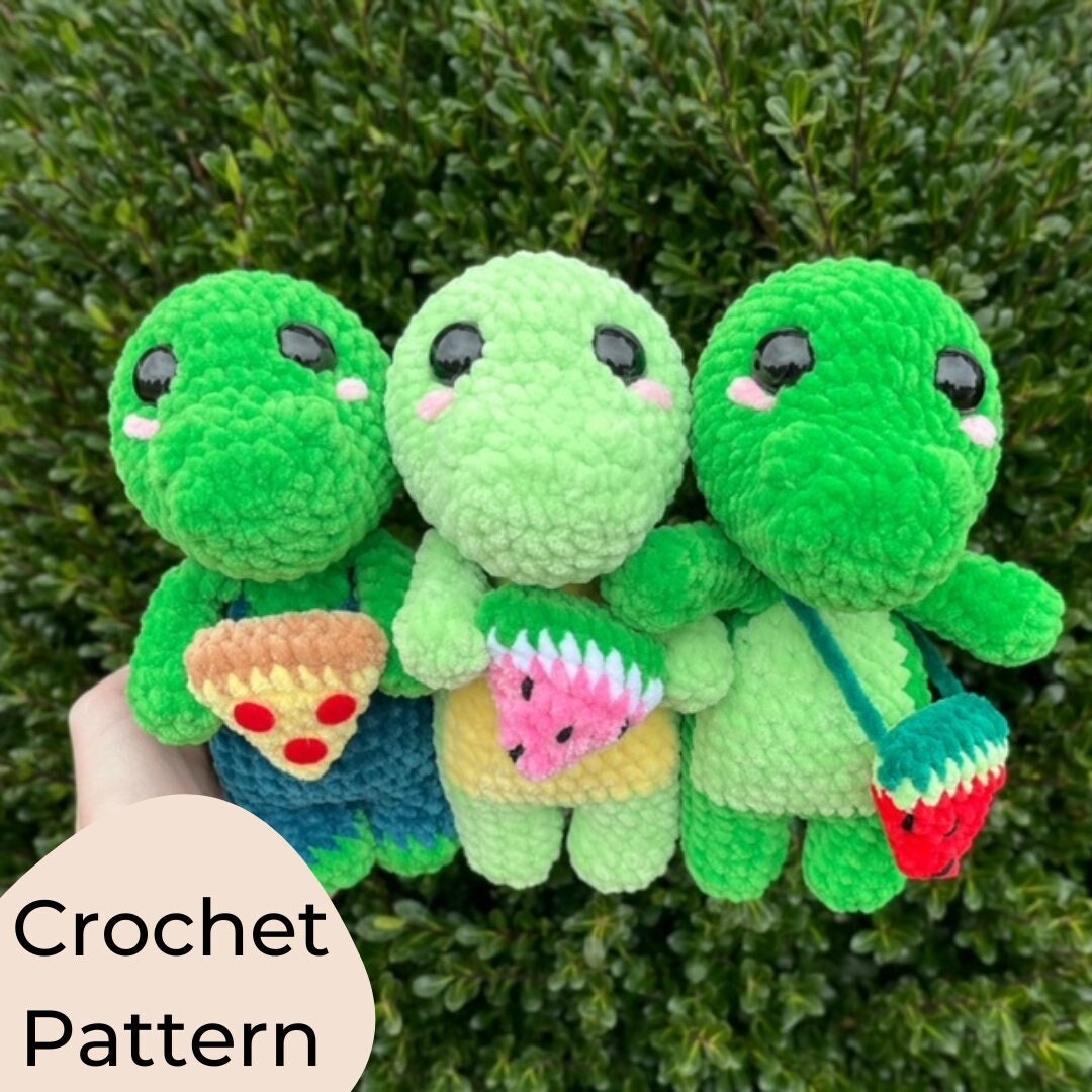30 Alligator Crochet Patterns for Handmade Gifts, Nursery Decor, and Playful Amigurumi 13 Alligator with Watermelon or Pizza Slice Pattern
