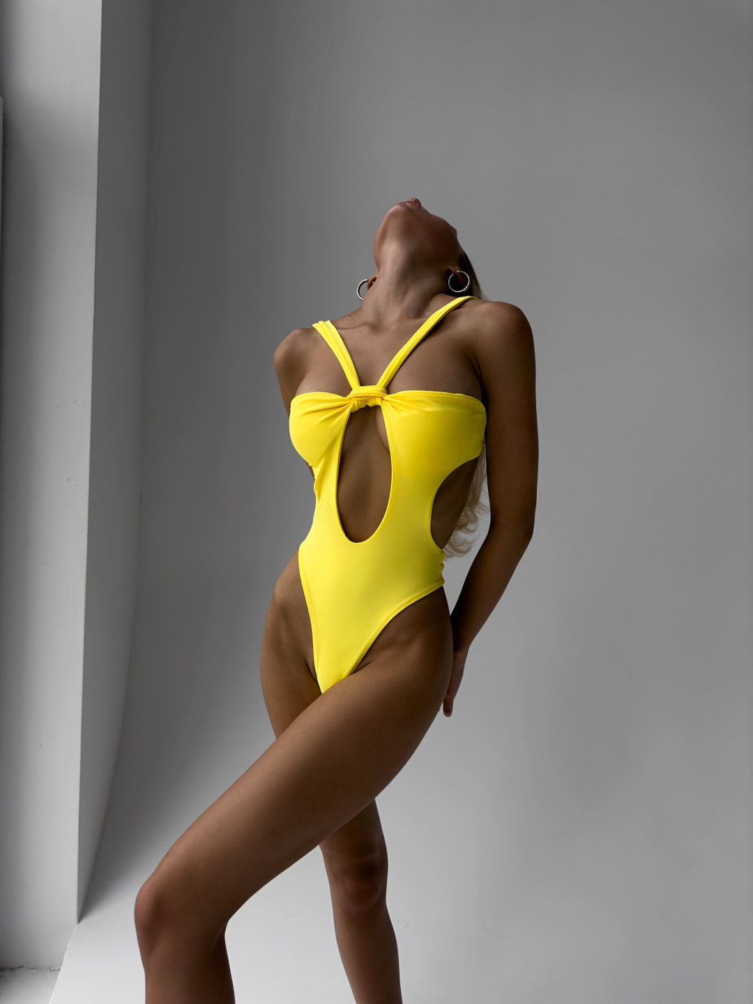 Bahamas One Piece Yellow Swimwear Women Swimsuit Summer Etsy UK